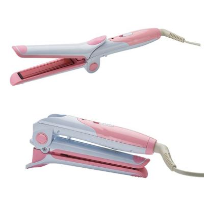 China Foldable Hair Straightener PTC Multifunctional Hair Curler Heat Straightening Portable Straightener Long and Short Hair Straightener for sale