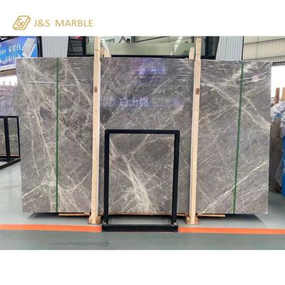 China Interesting Gray Marble Tile Factory Modern Gray Stone Tile Porcelain Marble Plates For Bathroom for sale