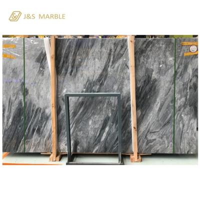 China Italy imported Italian bardiglio blue gray marble interior popular high standard effect polished slab floor large 2400up x 1400up for sale