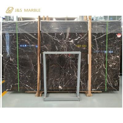 China Hot Sale Building Material For Flooring China Saint Laurent Black Cheap Marble Wall And Gold Veins Marble Slab 2400up x 1400up for sale