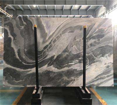 China Home Decor Hot Sales Myanmar Polished Yinxun Palissandro Black Series Marble Slab Custom Sizes for sale