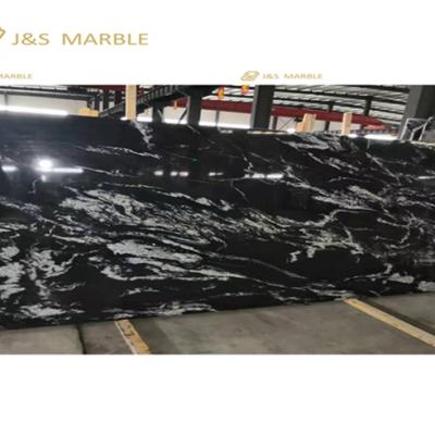 China Cheap Price Black Granite Slab With White Veins Chinese Factory 2400up X 1400up X 18/20/30 Mm for sale