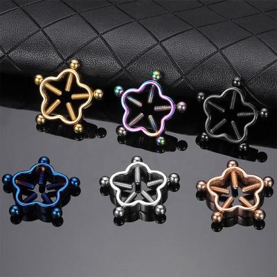 China Hiphop Hot Selling Non-Pierced Adjustable Nipple Rings Electroplating Breast Piercing Ring Clip Stainless Steel Body Jewelry for sale