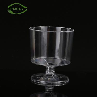 China Best Price Disposable Fancy Wine Water Glassware Elegant Glass Disposable Plastic Cup For Promotion for sale