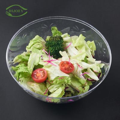 China Disposable Kitchen Bagasse Soup Mixing Bowl Disposable Kitchen Curry Paste Salad Storage Transparent Small Plastic Bowl for sale