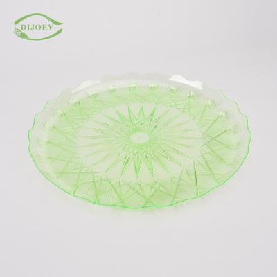 China Wholesale Modern Disposable Serving Round Plastic Fruit Food Disposable Serving Tray for sale