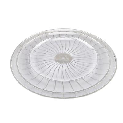 China Arabic Wholesale Clear Disposable Size Round Size Picnic Bread Good Price Plastic Tray Snacks Large Round Shape for sale