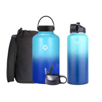 China Sustainable Fashionable Outdoor Powder Coated Large Reusable Designed Infused Insulated Stainless Steel Gym Water Bottle for sale