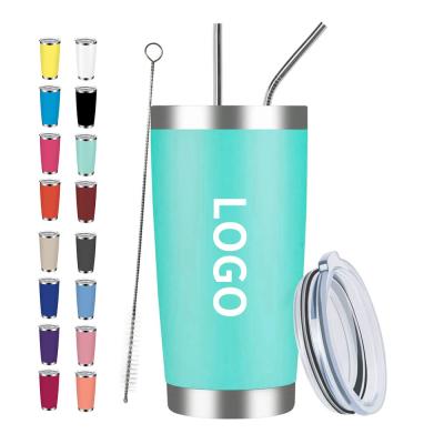 China Sustainable Coffee Mug Water Cup Stainless Steel Vacuum Insulated Travel With Lids And 20 Oz Tumbler Straws for sale