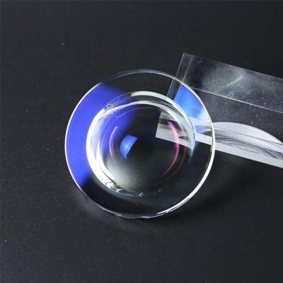 China Ultra High Power Single Lenticular 1.61 Lens Blue Coating Prescription Spectacle Vision Lenses RX for sale