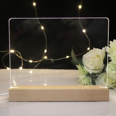 China 240mm Modern Creative Rectangle 5V USB Lampara Led Kids Bedside Lamp Acrylic Night Light White For DIY for sale