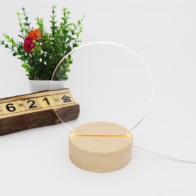 China Hot Sale Modern Usb Led Table Lamp Low Led Log Lamp With Empty Acrylic Mood Light For DIY for sale