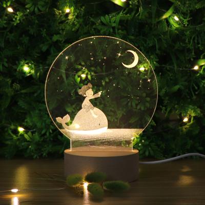 China Wholesale Modern Acrylic Night Light Led Mood Lamp Kids Night Light USB Lamp For Bedroom Decor for sale