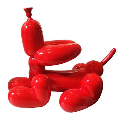 China Europe 2021 Hot Jeff Koons Balloon Dog Resin Animal Statue Sculpture Decoration Balloon Dog Home Ornaments for sale