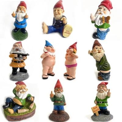 China 2021 Europe New Arrival Resin Dwarf Figurine Decoration Statue Sculpture Gnomes Home Decor For Christmas Gift for sale