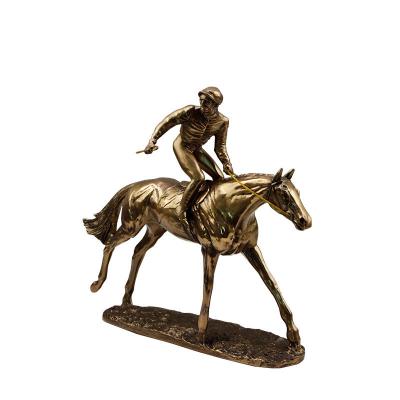 China Europe Resin Horse Mold Sculpt Statues Animal Riding Horse Figurine Anime Home Decoration Hotel Ornaments Christmas Gifts for sale