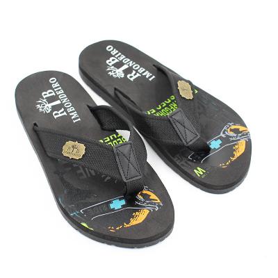 China 2022 Fashion Trend New Design Men's Custom Size Logo Printing Cloth Strap Beach Flip Flops Slippers Slippers for sale