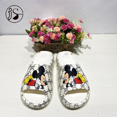 China Custom fashion trend print logo and size outdoor casual ladies slips anti slip comfort high quality EVA slippers for sale