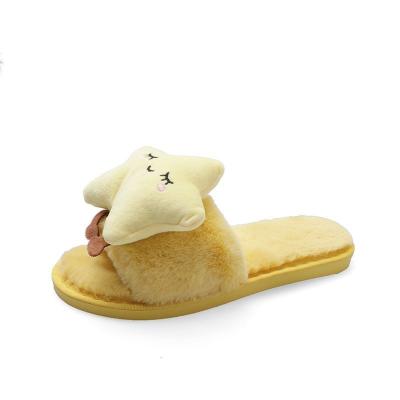 China CUSHIONING Wholesale Cute Indoor Plush Slippers Girl Factory Factory Women's Soft Fuzzy Slippers for sale