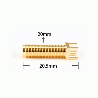 China RF Brass/Gold Plating Straight Head Connector Oxidation Resistance Corrosion Resistance PCB Mounting Connector for sale