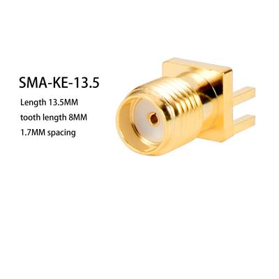 China SMA-KE-13.5 Gold Plated Female Connector Straight For PCB Mounting Wifi Antenna Connector for sale