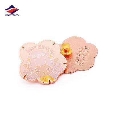 China Europe Longzhiyu Professional Custom Metal Lapel Delicate Pins Full With Your Own Design Copper Badges Metal Crafts For Souvenir for sale