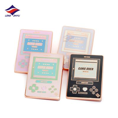 China Custom Europe Longzhiyu Square Pins With Custom Logo Hard Enamel Lapel Pin Badges Metal Crafts For Souvenir for sale