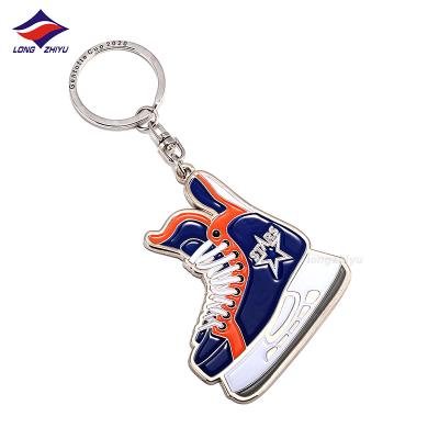 China Promotion Gift Longzhiyu Custom Shoes Key Chain With Logo Soft Enamel Metal Key Ring Flower Keyring Wholesale for sale