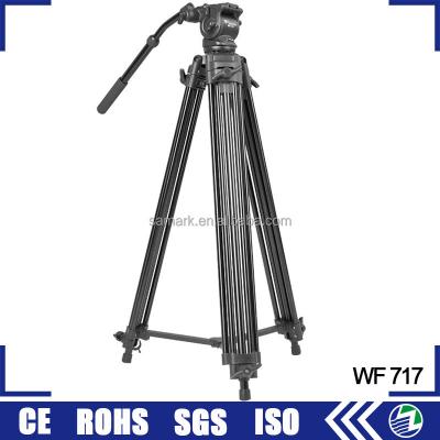 China Professional Heavy Duty Video Camera Weifeng WF717 Video Camera Tripod With Drag Head for sale