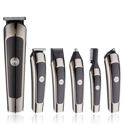 China Travel Lock Switch LED Display 6 in 1 Professional Hair Kit Grooming Men's Barber Electric Machine Hair Trimmer for sale