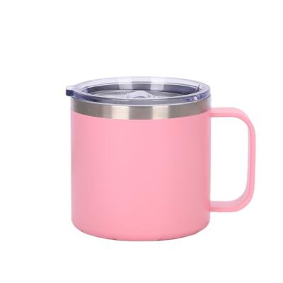 China Sustainable Wholesale Stainless Steel Mugs Luxury Double Wall Mug With Handle And Lid for sale