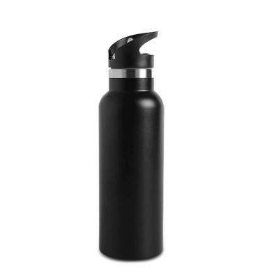 China Sustainable 500ml Double Wall 18/8 Stainless Steel Vacuum Flask Power Coated Insulated Sport Water Bottle With Lid for sale