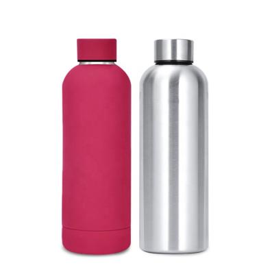 China Amazon Hot Sale 304 Stainless Steel Water Bottle 500ML PORTABLE 2022 Outdoor Frosted Sports Cup Painting Rubber Thermoses for sale