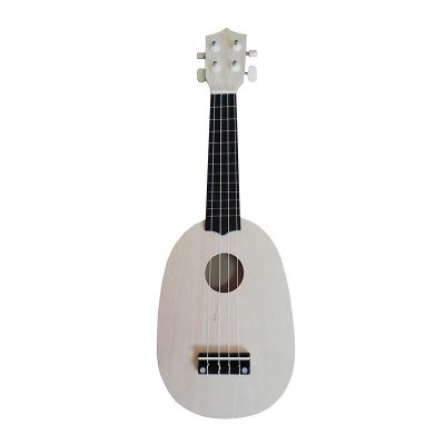 China GUITAR 21 Inch Soprano Pineapple Ukulele DIY Kit Linden Wooden Handmade Toys +ABS Handpaint For Kids Including Painting Tools for sale