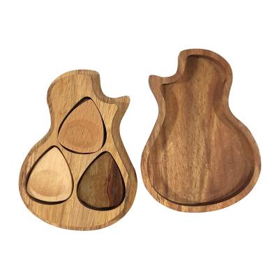 China GUITAR factory direct supply wooden guitar pick box wood pick case customer logo OEM supported for sale