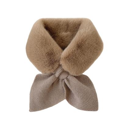 China Fashion Women Winter Faux Fur Furry Scarf Wrap Warm Soft Comfortable Luxurious Scarves for sale