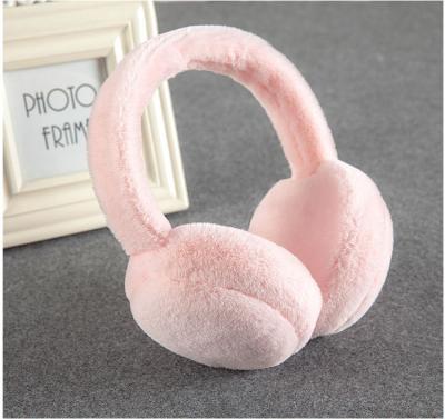 China Cute Soft Deaf Bow Faux Fur Wool Earmuffs Folded Plush Winter Outdoor Warmer Plush Earmuffs for sale