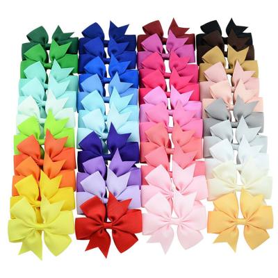 China European and American Hot Selling Hair Butterfly Bow Ribbon Clip 3 Inch *3 Inch Grosgrain Bow Ribbon European and American Hot Selling Style Handmade Bow For Hair Clips Accessory hair for sale