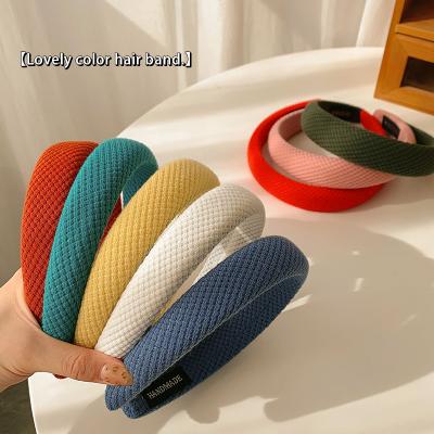 China Wholesale Fashion New Design High Grade Outdoor Plastic Hair Circle Girls Sponge Headband Women Fashion Bar Padded Headband for sale