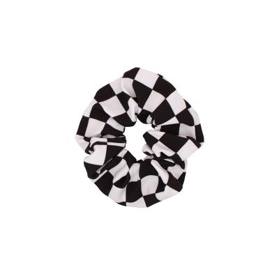 China New 2021 European and American style Amazon fashion plaid pattern hair scrunchies hot selling elastic hair band for girls and women for sale