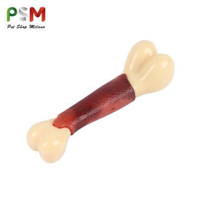 China New Durable Eco-Friendly Viable Pet Bone Chew Toy Dog Interactive Teeth Cleaning Toy Squeak Chew Toy For Dogs for sale