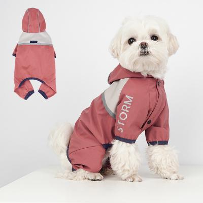 China PSM Sustainable Factory Directly Sell Rainproof Breathable Reflective Printing Dog Apparel Pet Raincoat For Dog for sale