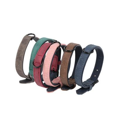 China Factory Direct Sale Pet Supplies Color Durable Pure Nylon Pet Collar Durable PSM PU Leather Adjustable Dog Collar for sale