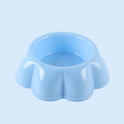 China Wholesale High Quality Viable PSM Feeder Plastic Bowls for Dogs and Cats Paw Shape Anti-rollover Pet Bowl for sale