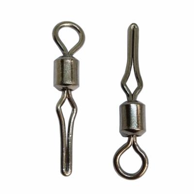 China YOUME SIZE (10# to 2#) Corrosion Resistant Fishing Swivels Snap Rolling Swivels with Side Line Clip Fishing Accessories Ring for sale