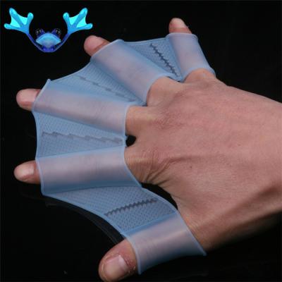 China YOUME Multi Size Training Paddle Dive Silicone Swim Hand Frog Fins Fins Swim Soft Webbed Glove Soft/Elastic Web for sale