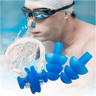 China YOUME 1 Set Professional Swimming Pool Nose Clip With Earplugs Fit Swim Earplugs With OEM Service for sale