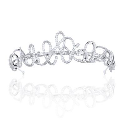 China 2022 New Women's Girls' Zircon Crown Wedding Headdress High-end Personalized Wedding Headdress Photo Hair Accessories for sale