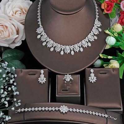 China Saudi Arabia fashion jewelry religious costume AAAZircon micro-inlaid real platinum chain bridal wedding fashion ornament for sale