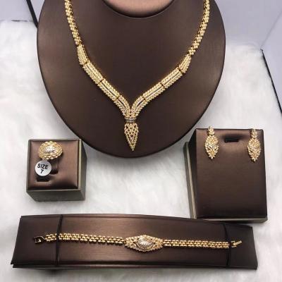 China Factory Wholesale High Quality Jewelry Set High Quality Gold Plated Jewelry Women Jewelry Set 18k Diamond Jewelry Set Gold Plated for sale